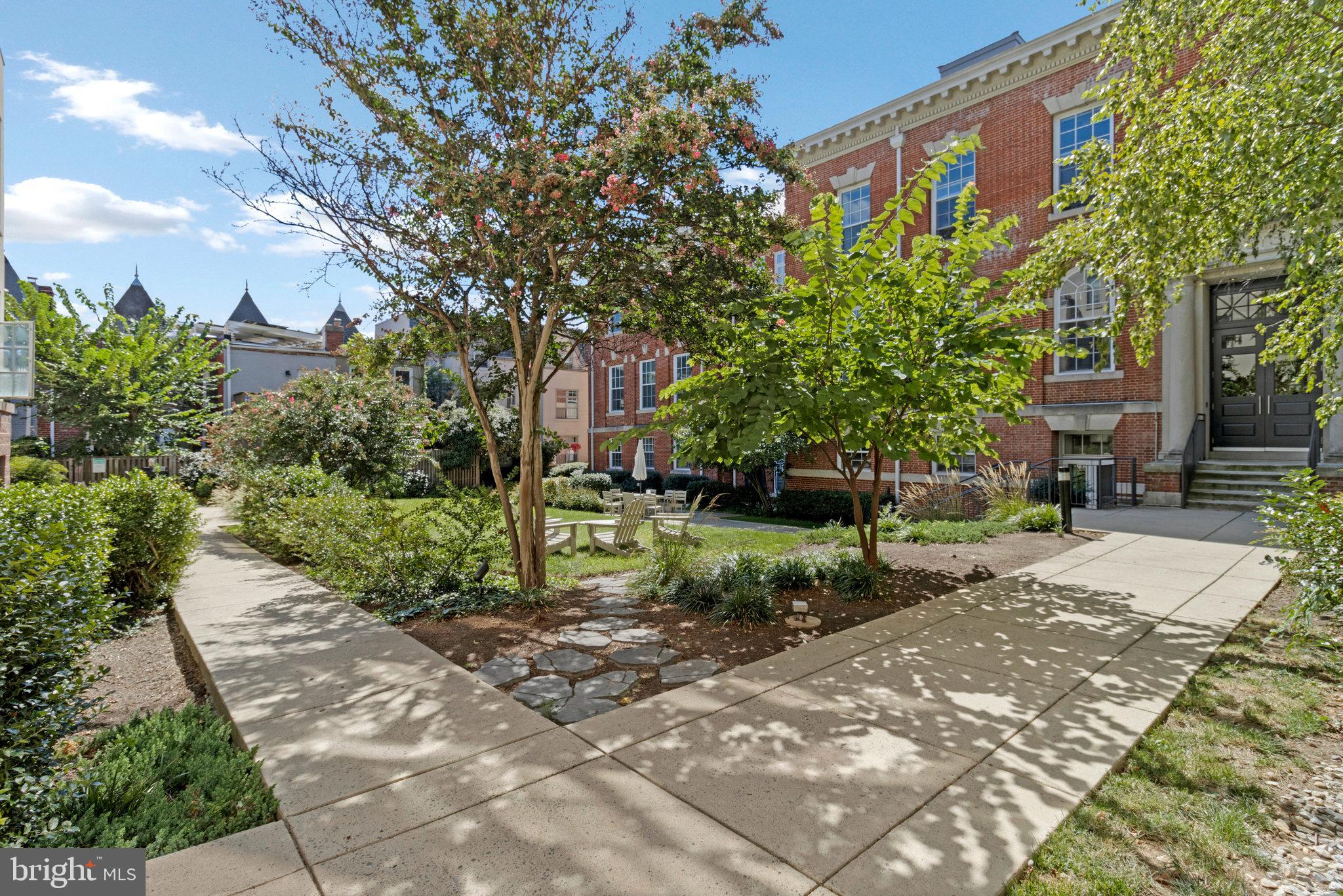 150 V Street Northwest, Unit V402 Washington, DC 20001 - Photo 21 of 28 Community courtyard between buildings