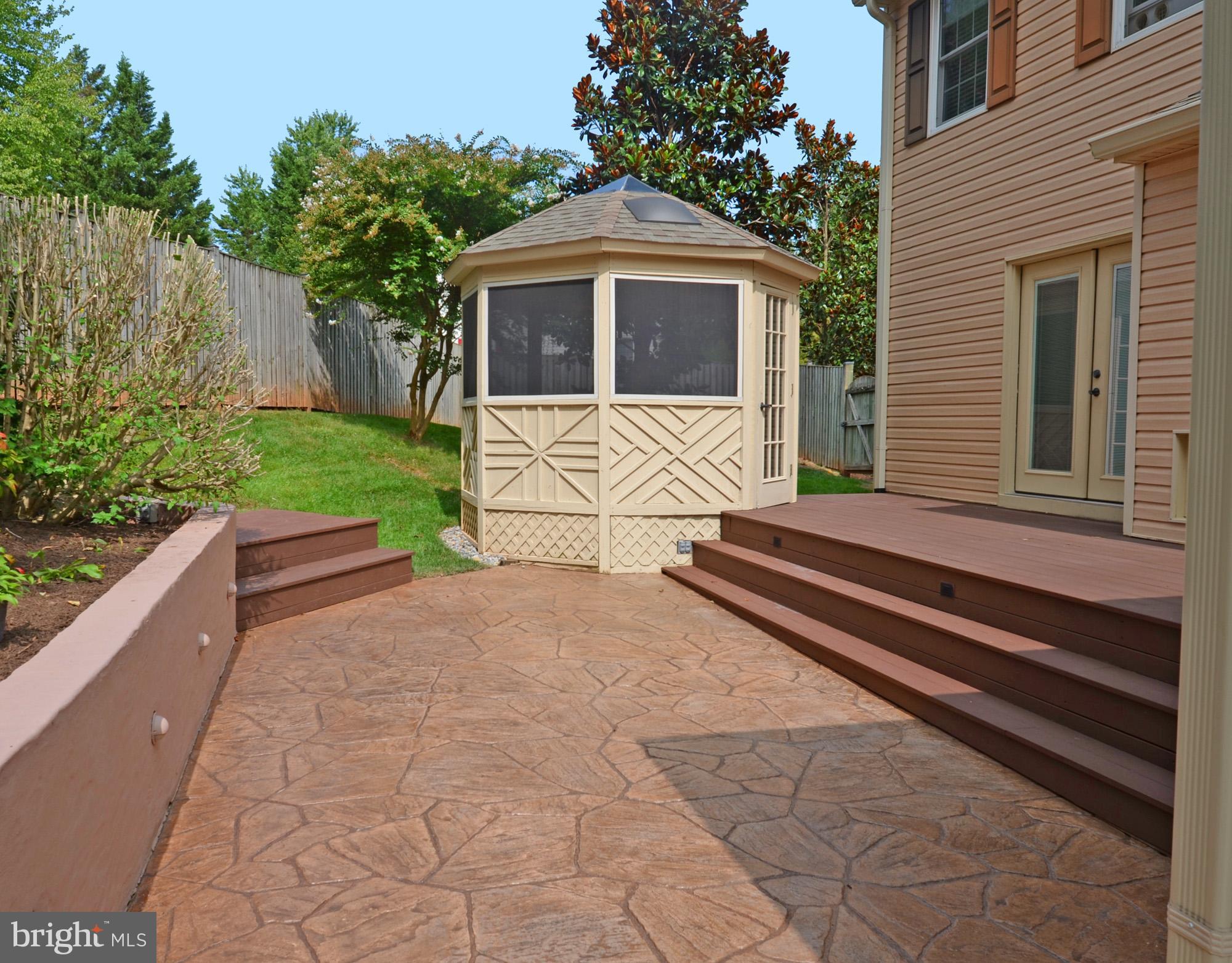 5819 Stone Ridge Drive Centreville, VA 20120 - Photo 9 of 72 Stamped concrete patio, gazebo & deck