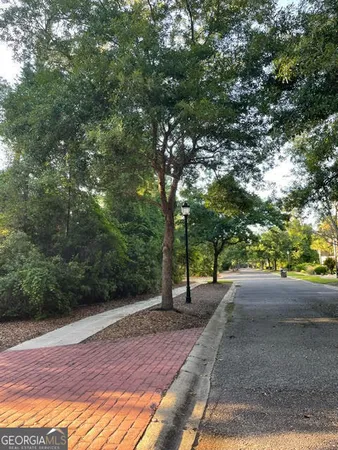 a view of backyard with green space