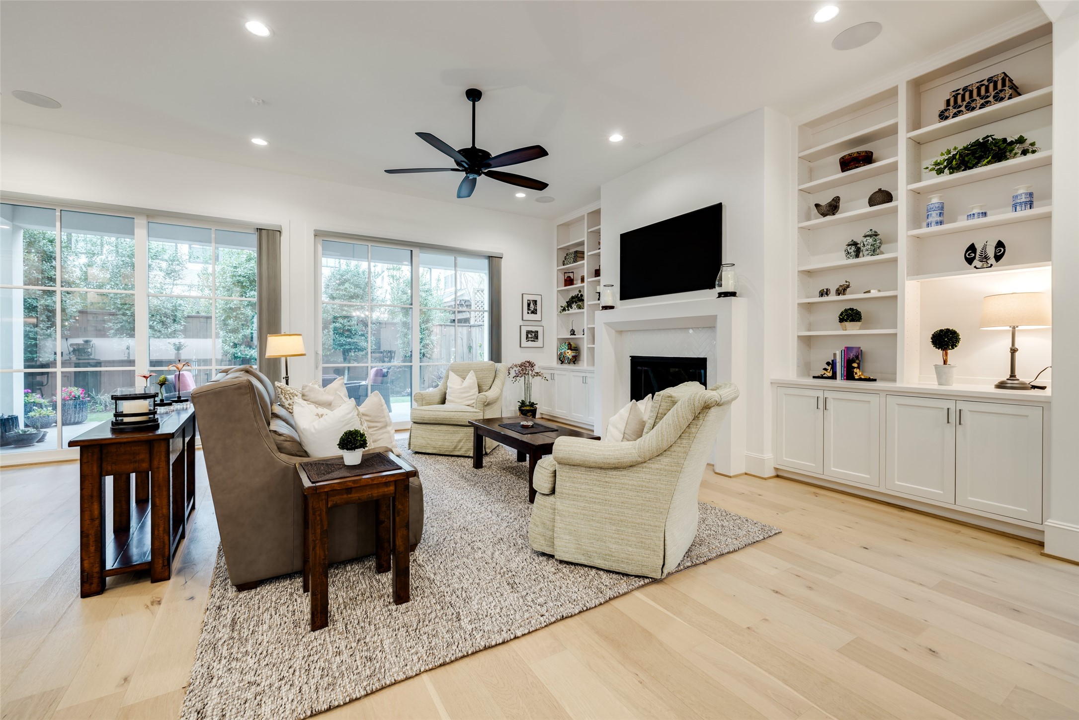 1918 Woodhead Street Houston, TX 77019 - Photo 17 of 49 a living room with furniture fireplace and flat screen tv