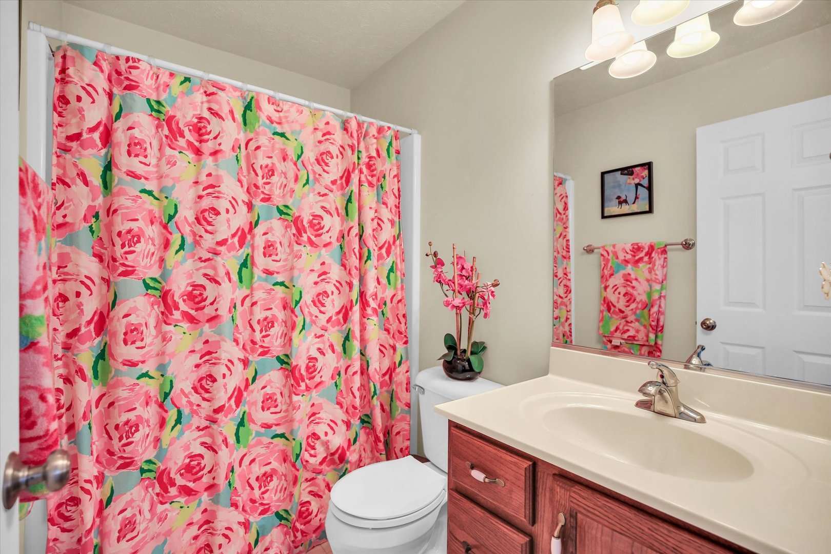 4619 Copper Ridge Road Champaign, IL 61822 - Photo 23 of 29 a bathroom with a sink vanity mirror and toilet