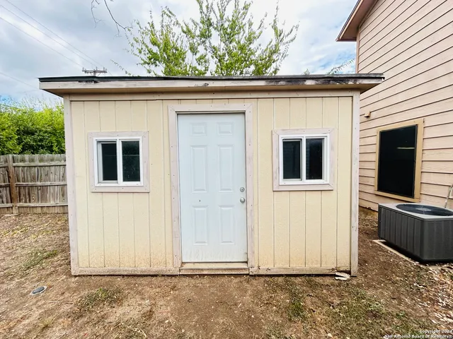 a backyard of a house