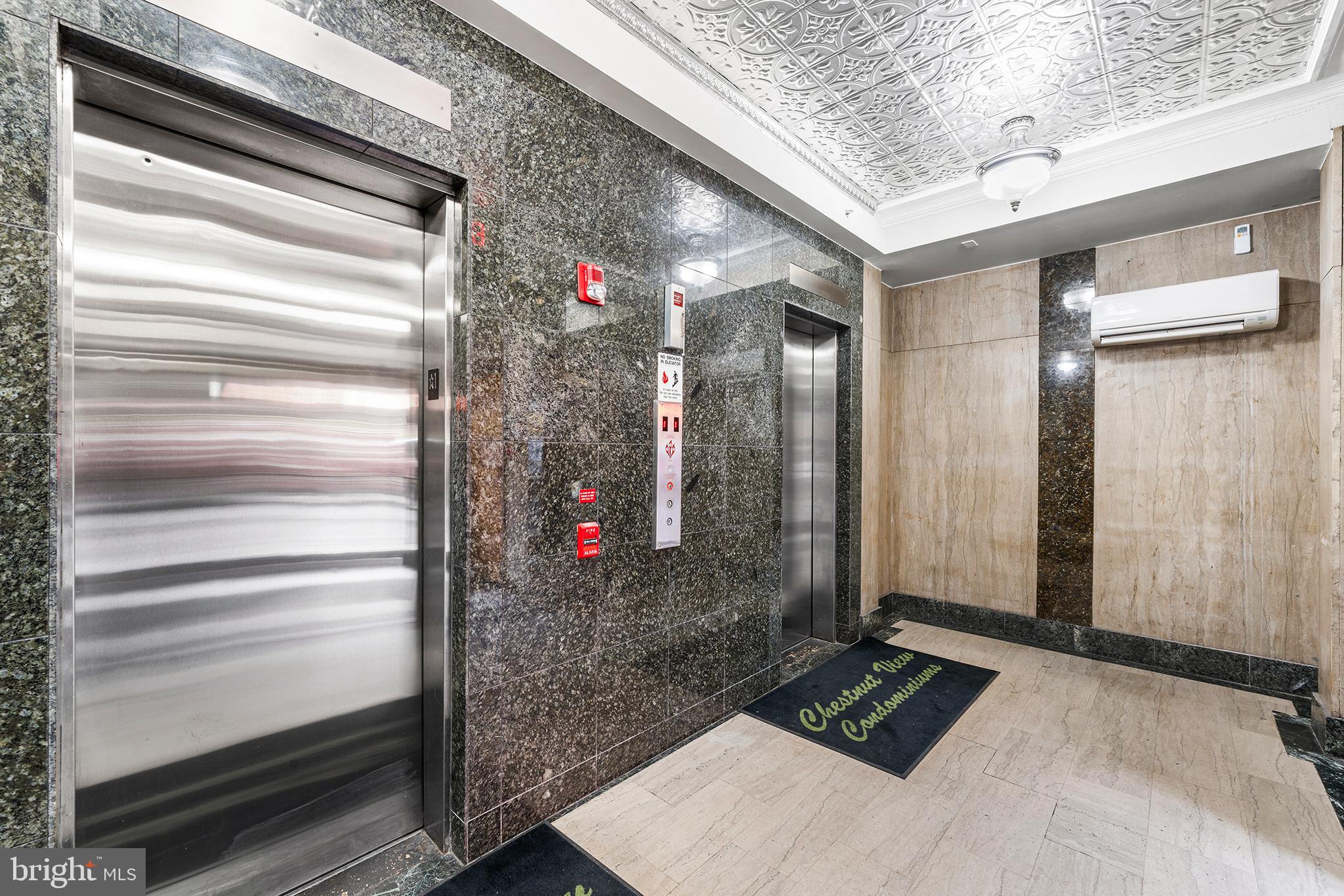 1939 Chestnut Street, Unit 2D Philadelphia, PA 19103 - Photo 30 of 32 Building Lobby with 2 Elevators
