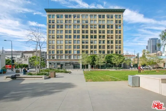 a building view with a outdoor space