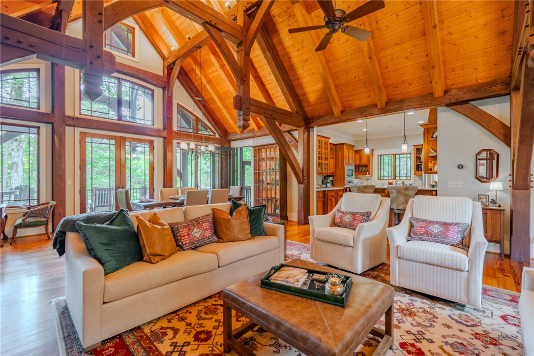 102 State Rd S-39-143 Sunset, SC 29685 - Photo 12 of 47 This grand living area features soaring ceilings and an open-concept design.