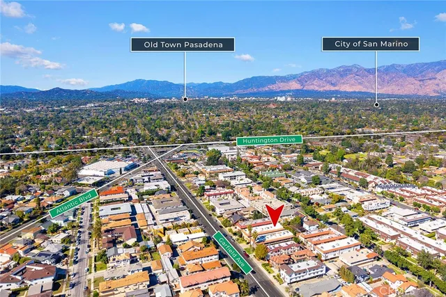 an aerial view of a city