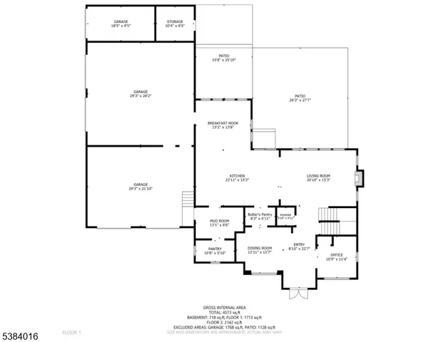 a picture of floor with a white wall and a painting