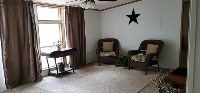 a bedroom with furniture and a window