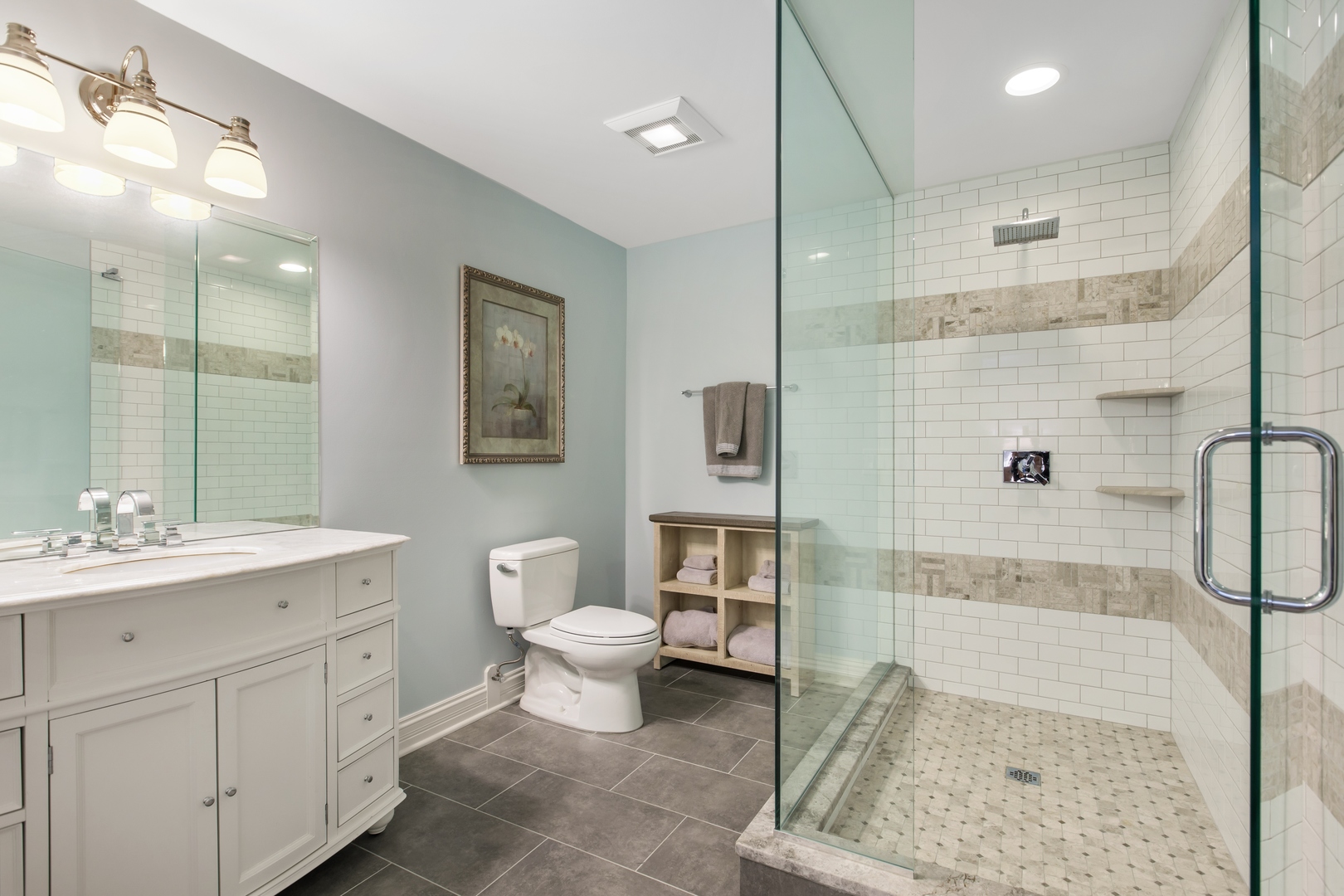 800 Sterling Road Inverness, IL 60067 - Photo 36 of 43 a bathroom with a sink a toilet and shower