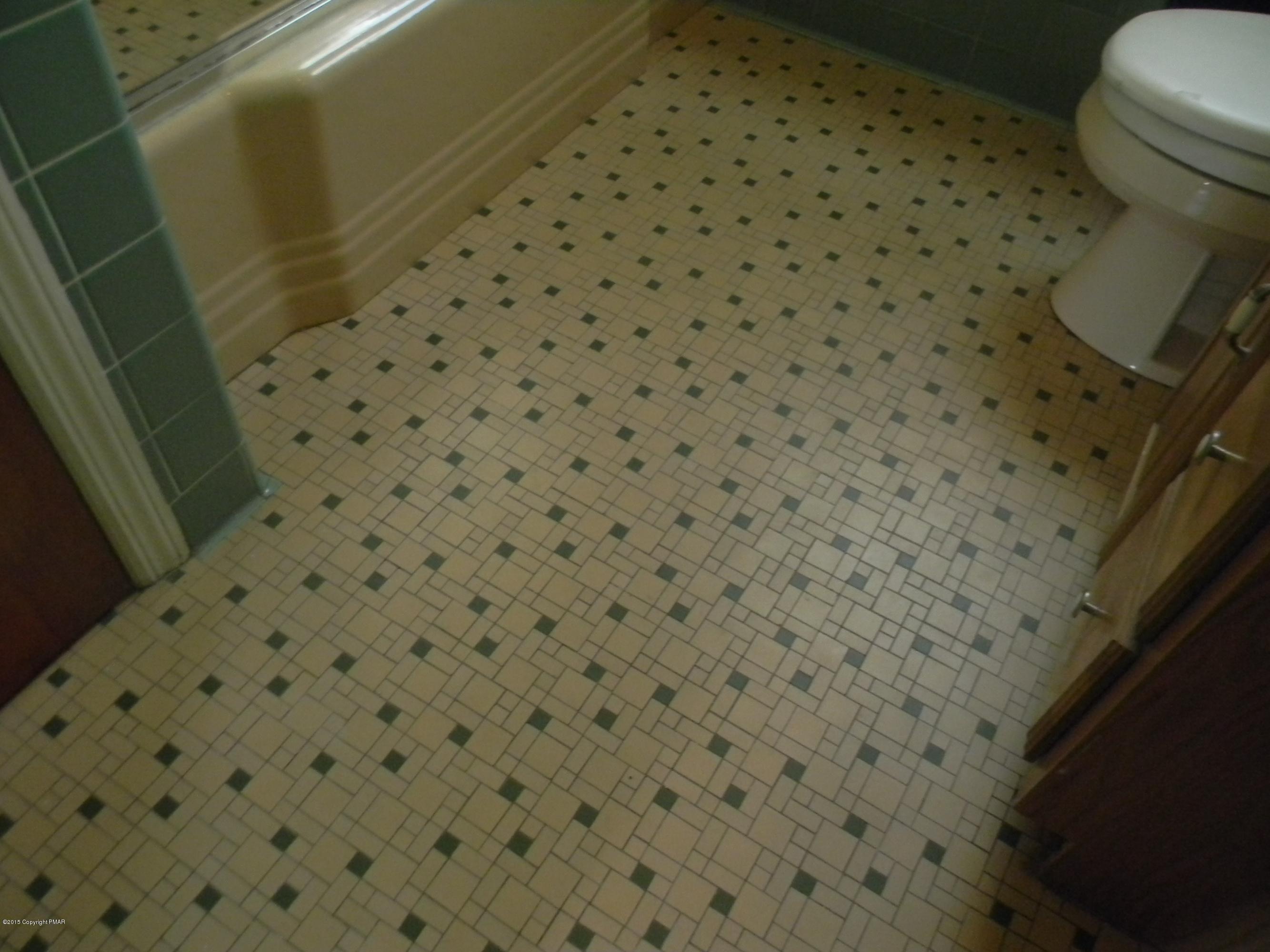 223 Tanite Road Stroudsburg, PA 18360 - Photo 7 of 8 a bathroom with a toilet and a shower curtain