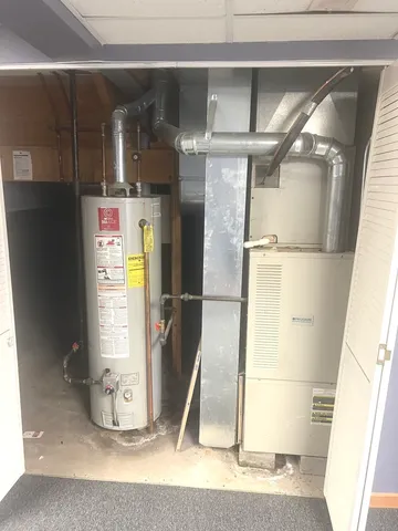 a view of water heater room