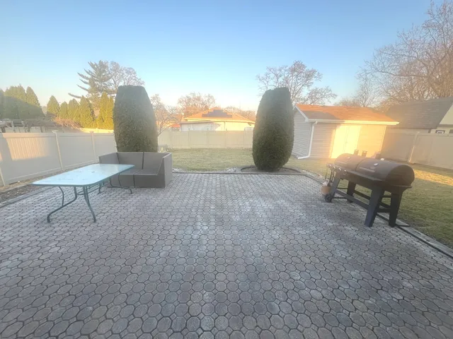 a view of a room with a workspace