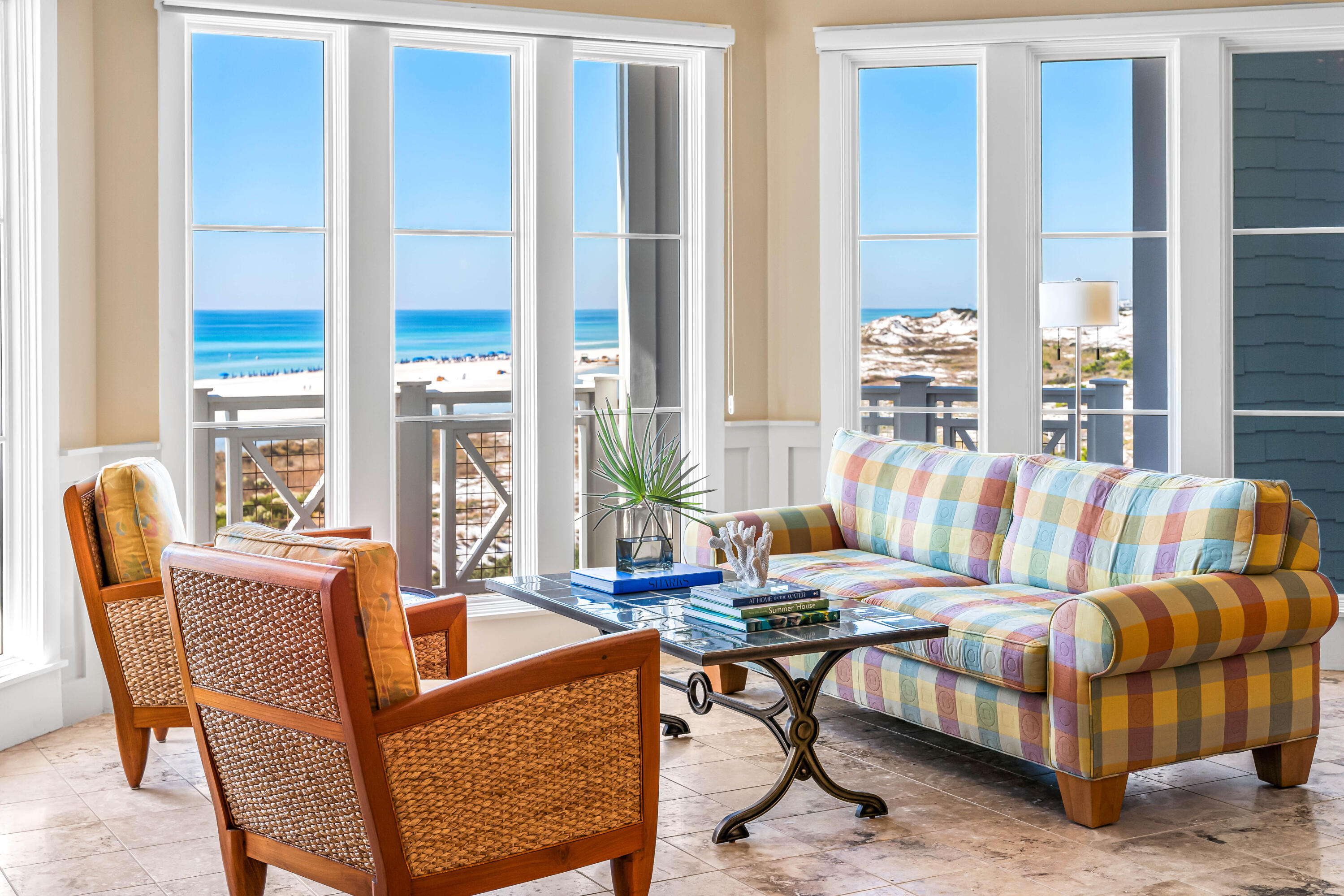 100 Bridge Lane, Unit 425C Inlet Beach, FL 32461 - Photo 9 of 35 a living room with furniture and large windows