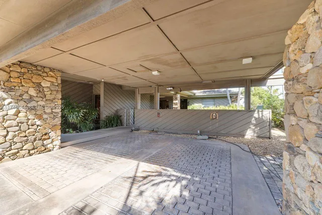 a view of backyard of a house