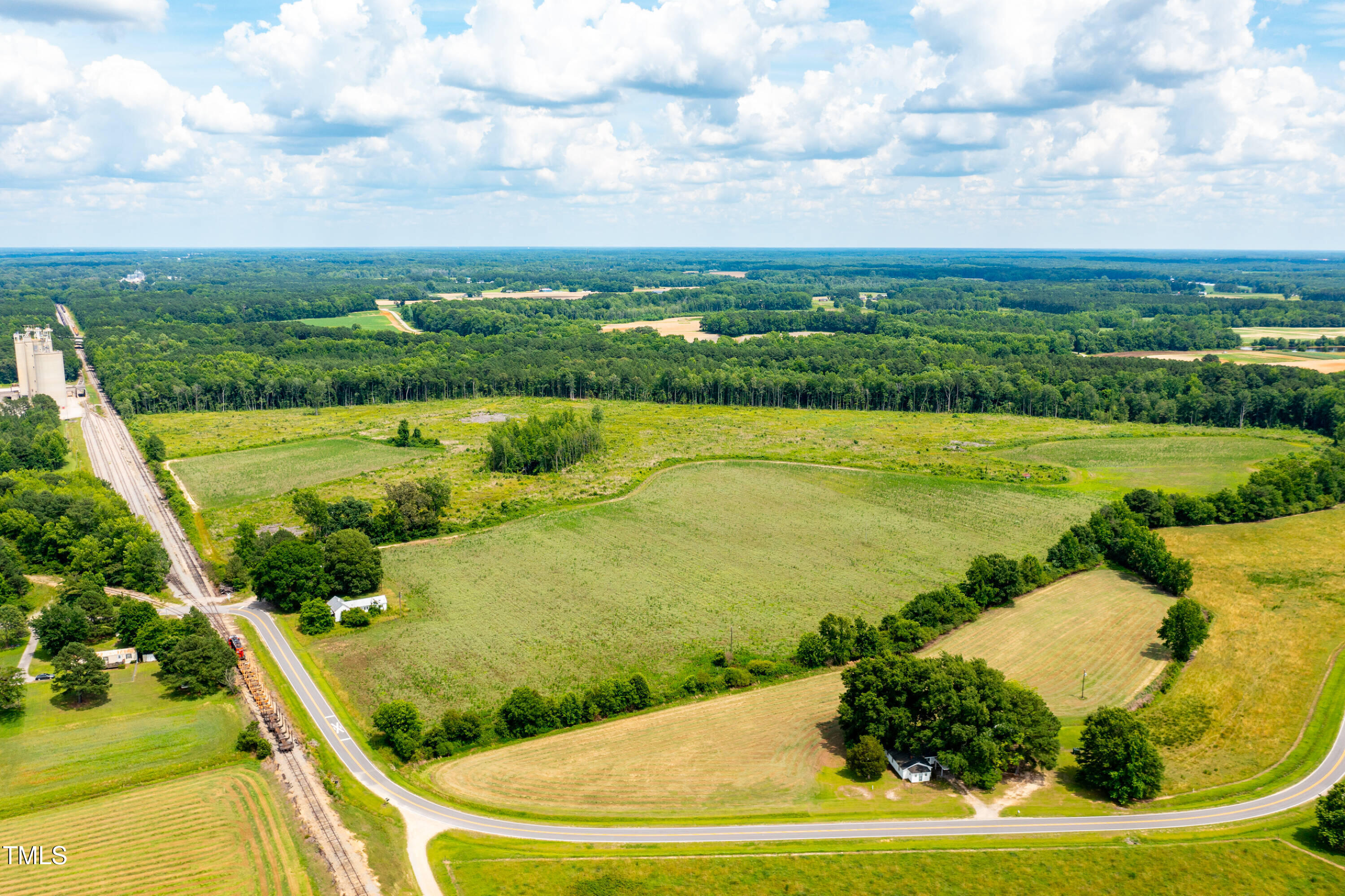 a view of a lake with a big yard