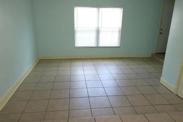 an empty room with a window