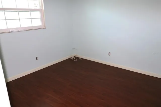 an empty room with a window