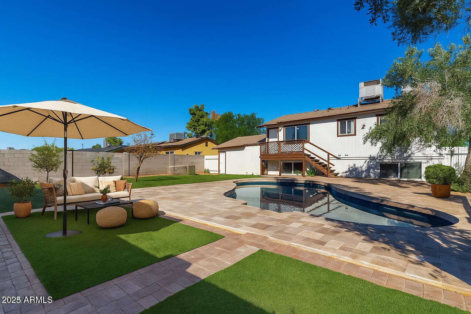 7613 West Flower Street Phoenix, AZ 85033 - Photo 41 of 48 Virtually Staged Backyard and Enhancemen