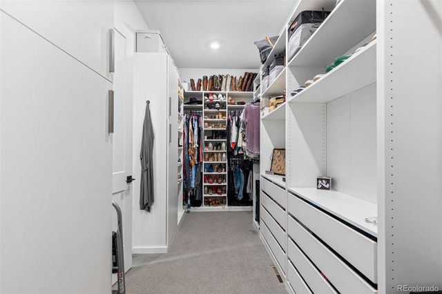 a view of a walk in closet
