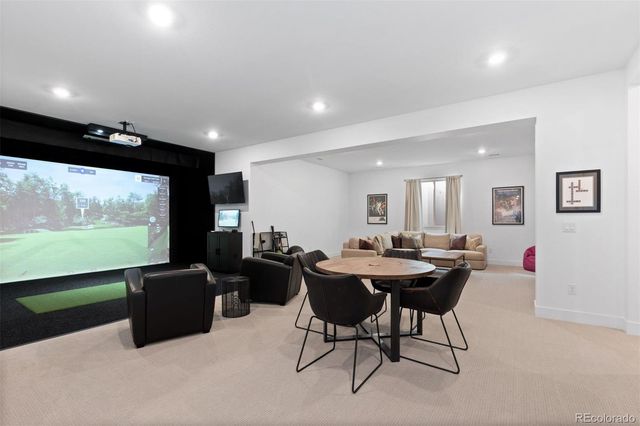 a view of a livingroom with furniture window and outside view