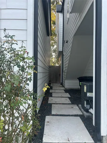 a view of a pathway of a building