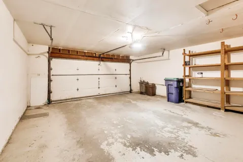 a view of a garage