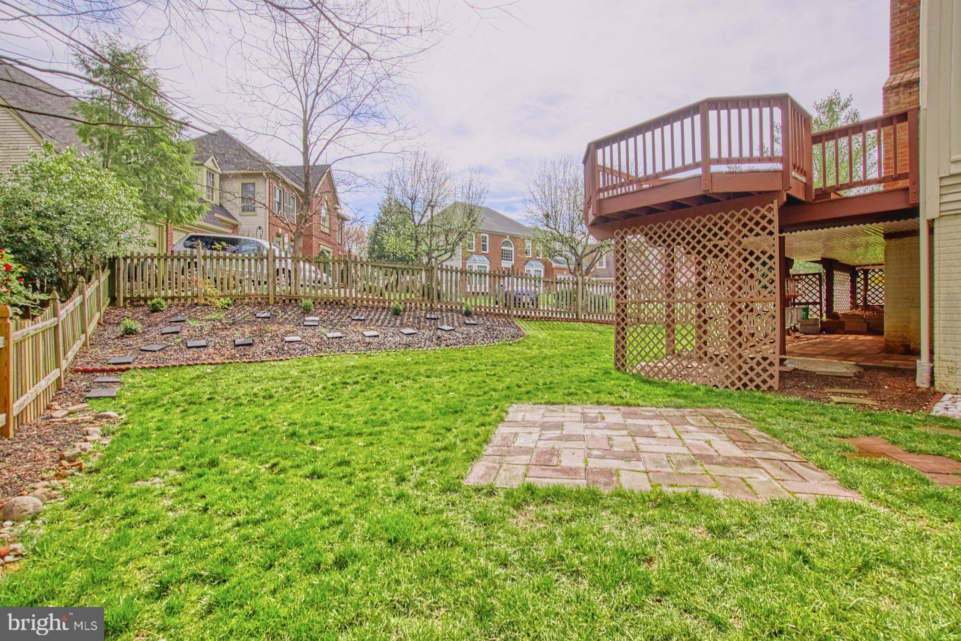 719 Old Hunt Way Herndon, VA 20170 - Photo 40 of 58 Beautifully Landscaped and Fenced Rear Yard