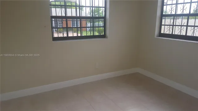 an empty room with a window