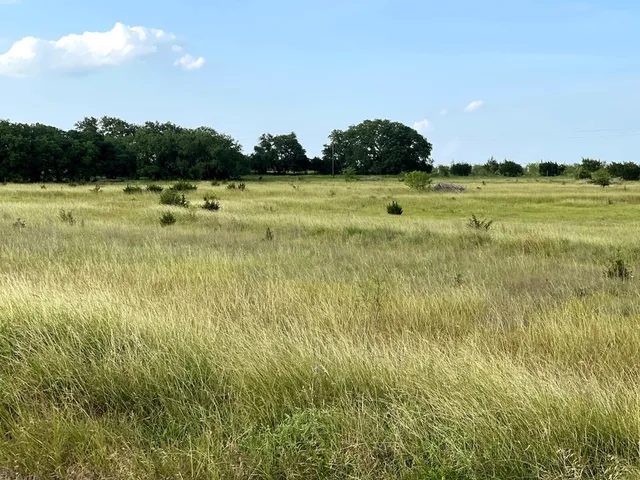 a view of a lake with houses in the background