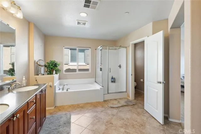 a view of balcony with wooden floor