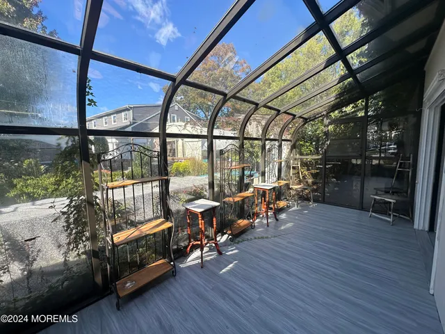 a view of deck with outdoor seating