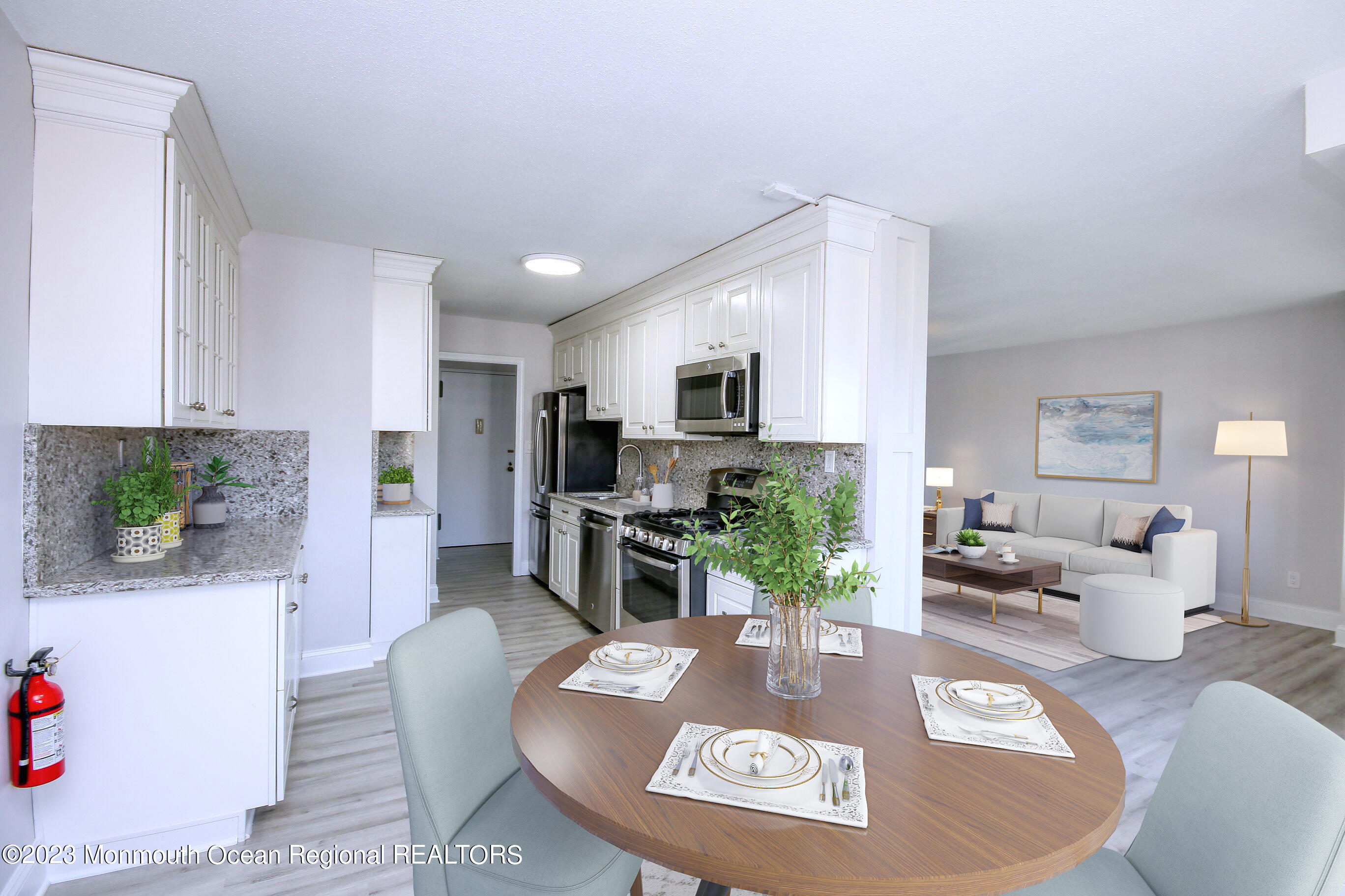28 Riverside Avenue, Unit 9K Red Bank, NJ 07701 - Photo 8 of 29 view living and kitchen