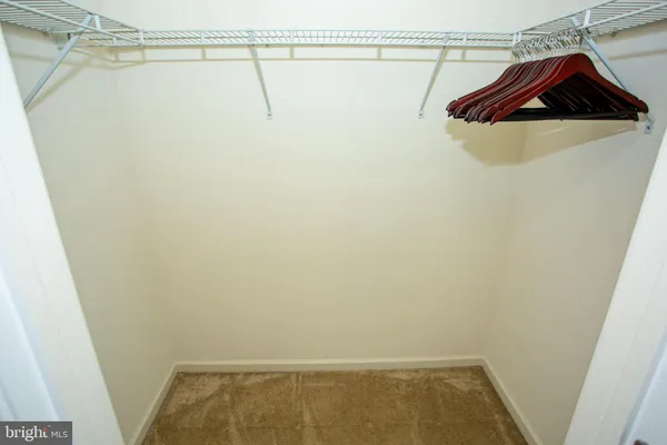 a view of small space with racks on the wall