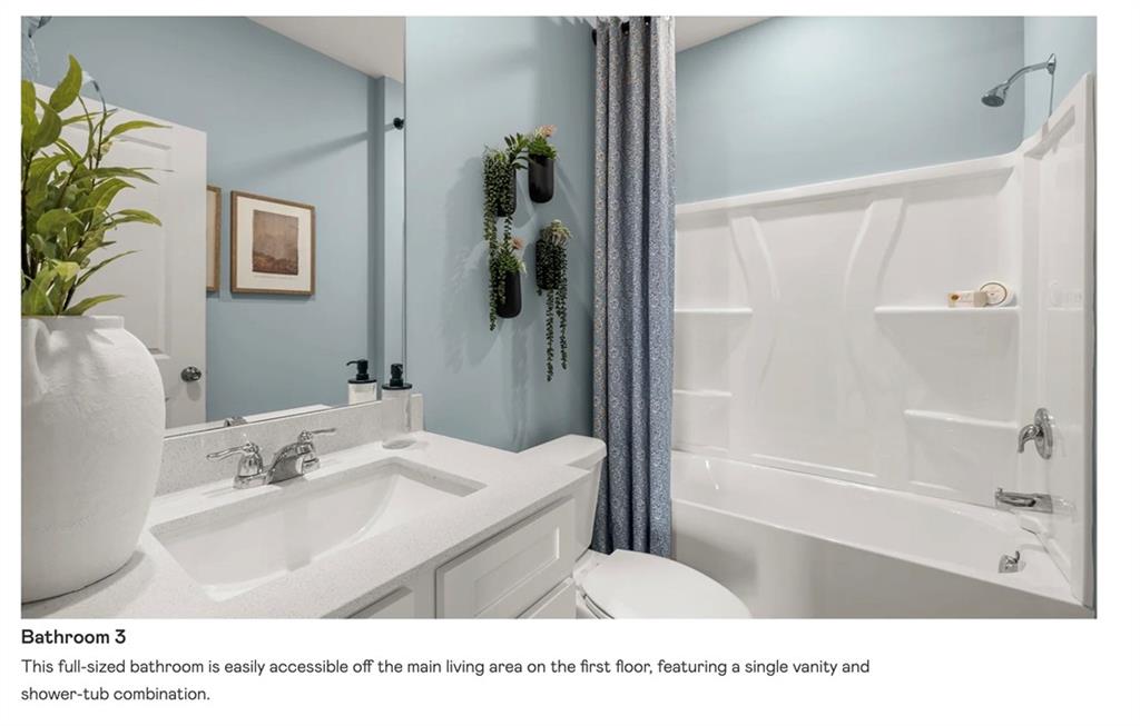 153 Saddlebred Way Rossville, GA 30741 - Photo 17 of 26 a bathroom with a tub shower vanity and a sink