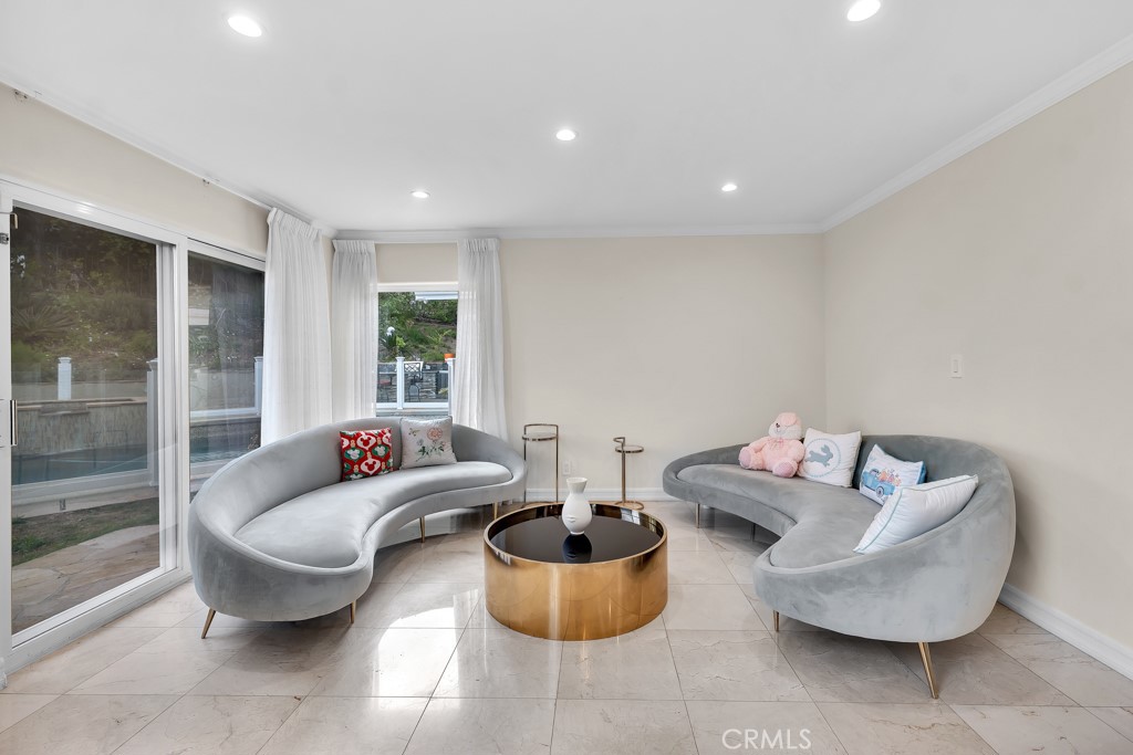 11677 Seminole Circle Porter Ranch, CA 91326 - Photo 21 of 69 a living room with furniture and a potted plant