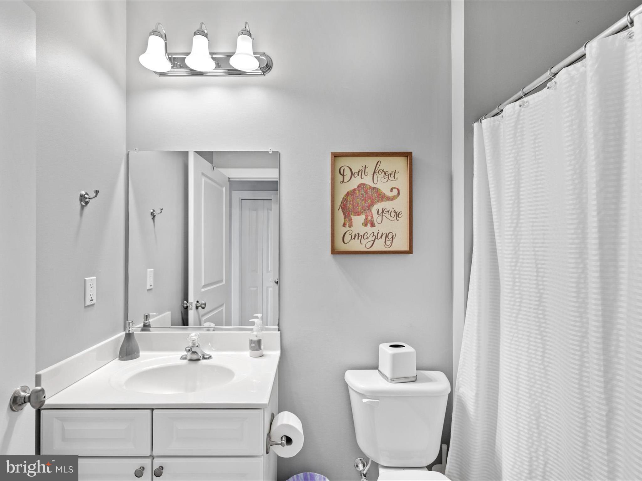 5 87th Street, Unit 303 Ocean City, MD 21842 - Photo 35 of 49 a bathroom with a sink a mirror and a toilet