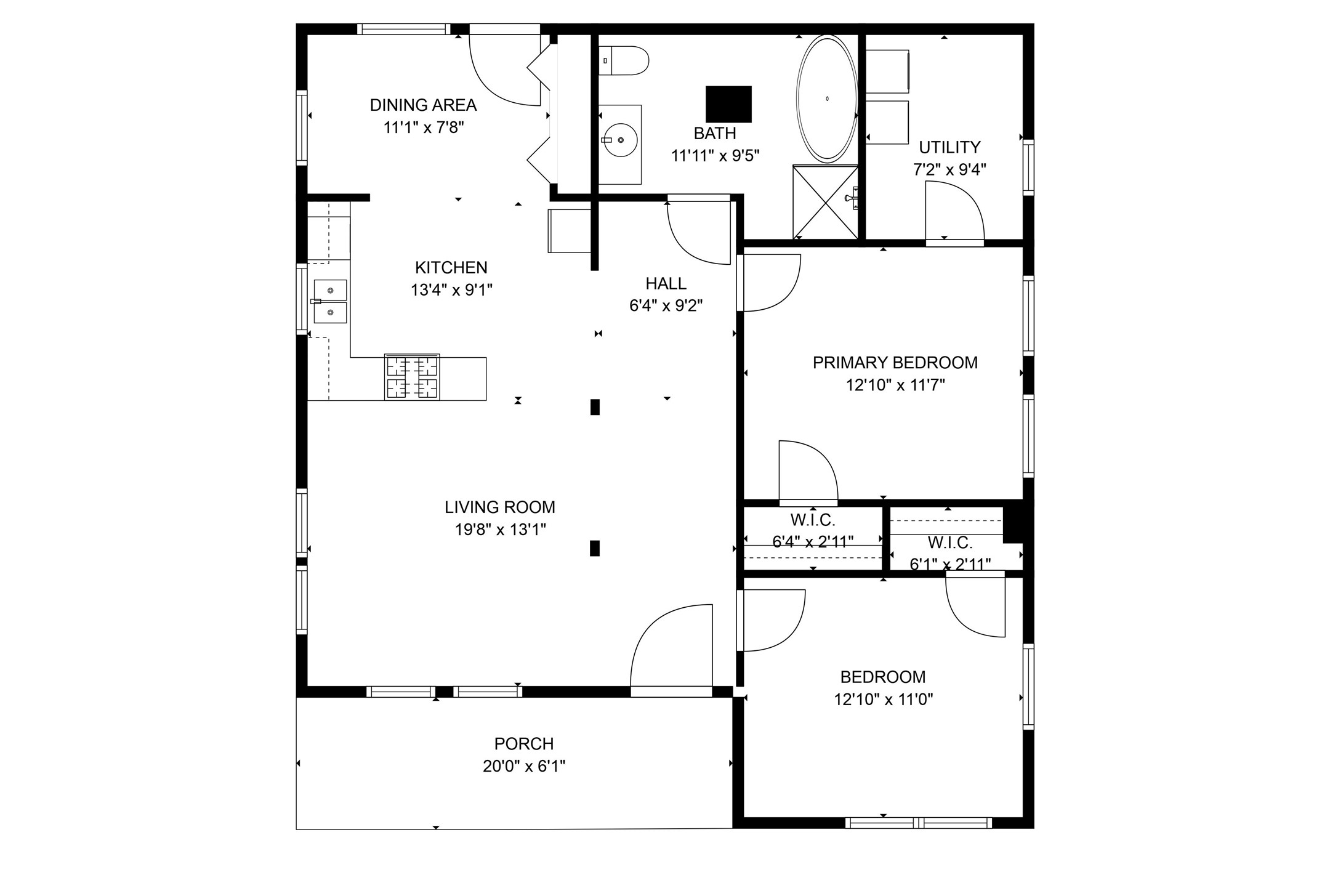 1818 Kane Street, Unit 1 Houston, TX 77007 - Photo 27 of 27 Floor plan.