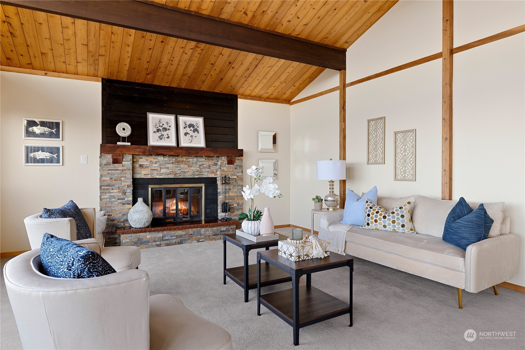29832 2nd Place Southwest Federal Way, WA 98023 - Photo 9 of 40 a living room with furniture and a fireplace