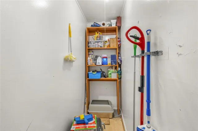 a storage and bicycles