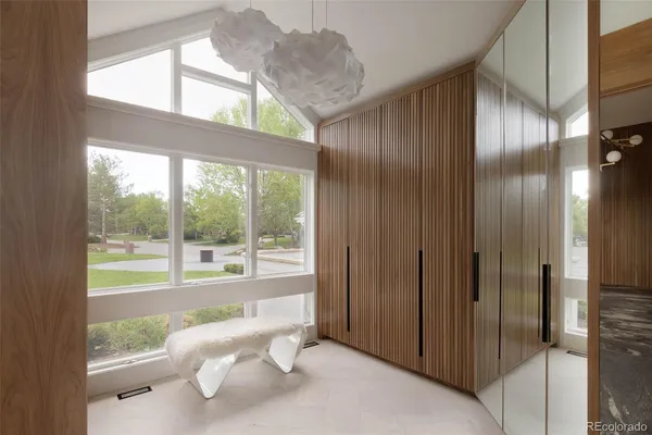 a view of a large window with an outdoor space