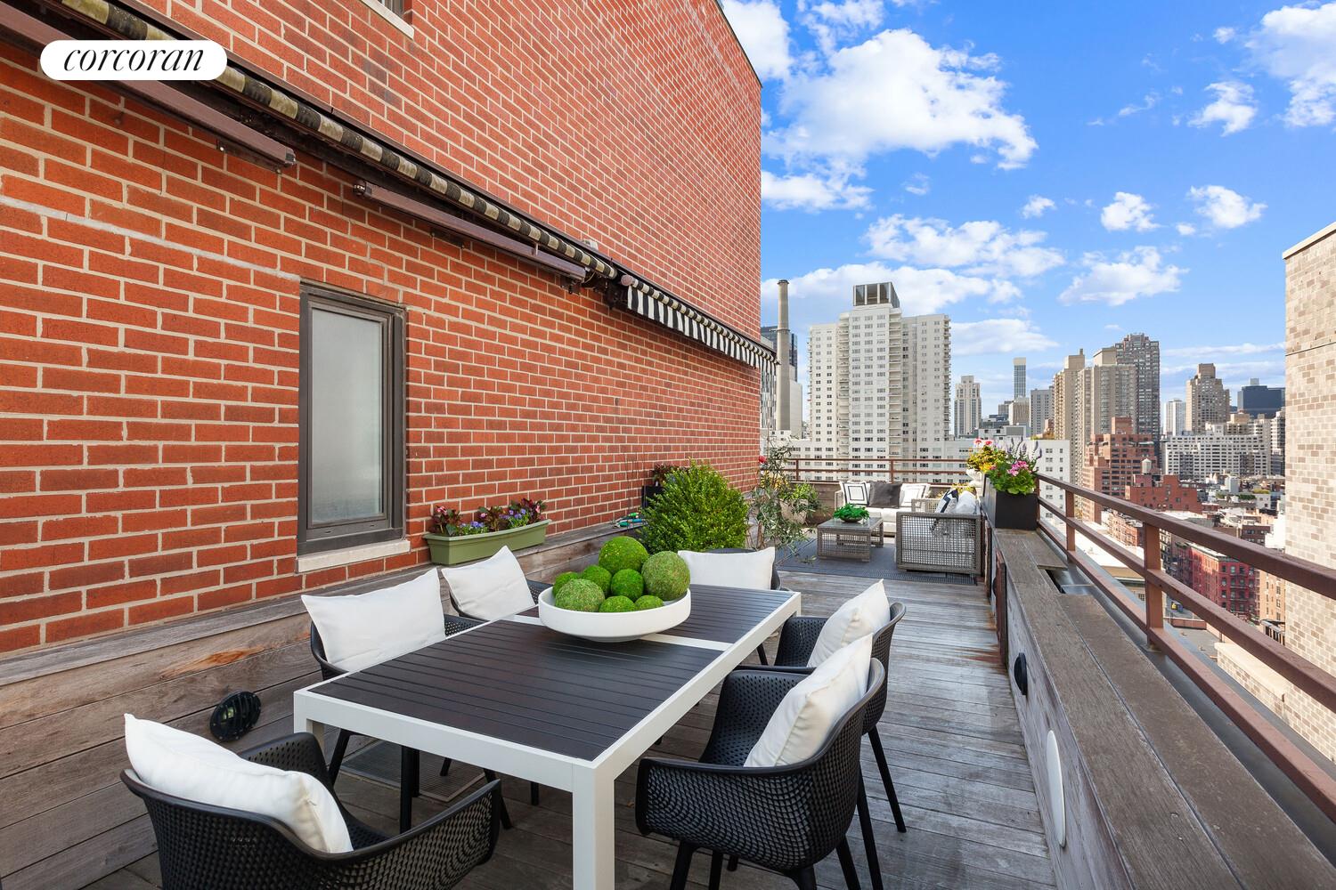 505 East 79th Street, Unit 19B Manhattan, NY 10075 - Photo 13 of 19 a view of a patio with couches and potted plants