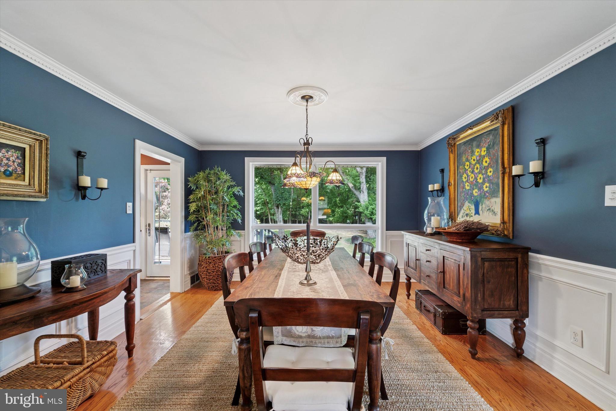 131 Brookmead Road Wayne, PA 19087 - Photo 3 of 28 a view of a dining room with furniture window and wooden floor