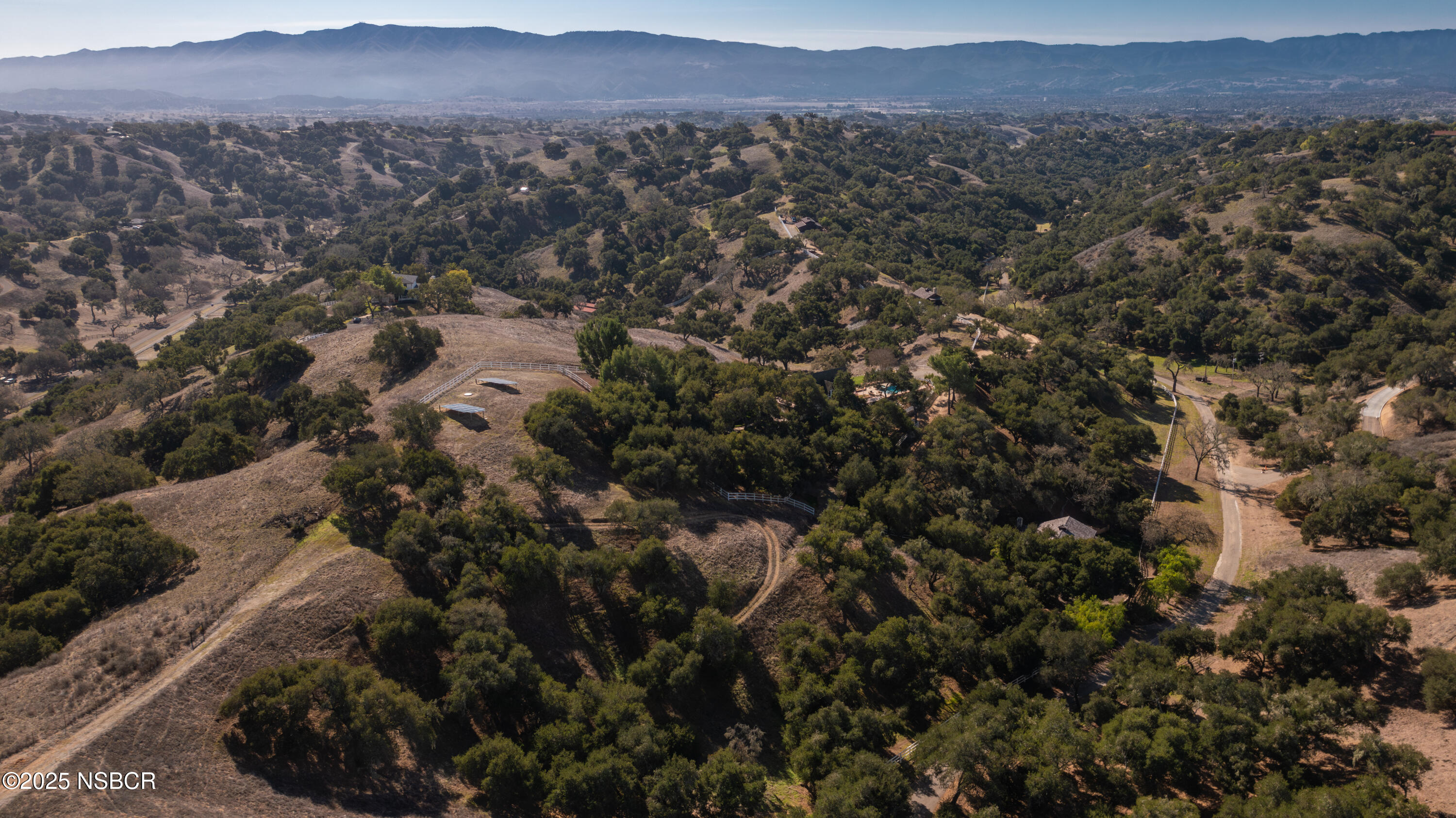 4086 East Oak Trail Road Santa Ynez, CA 93460 - Photo 54 of 57 an aerial view of residential house and green space