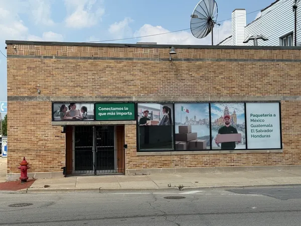 a front view of a building with entryway
