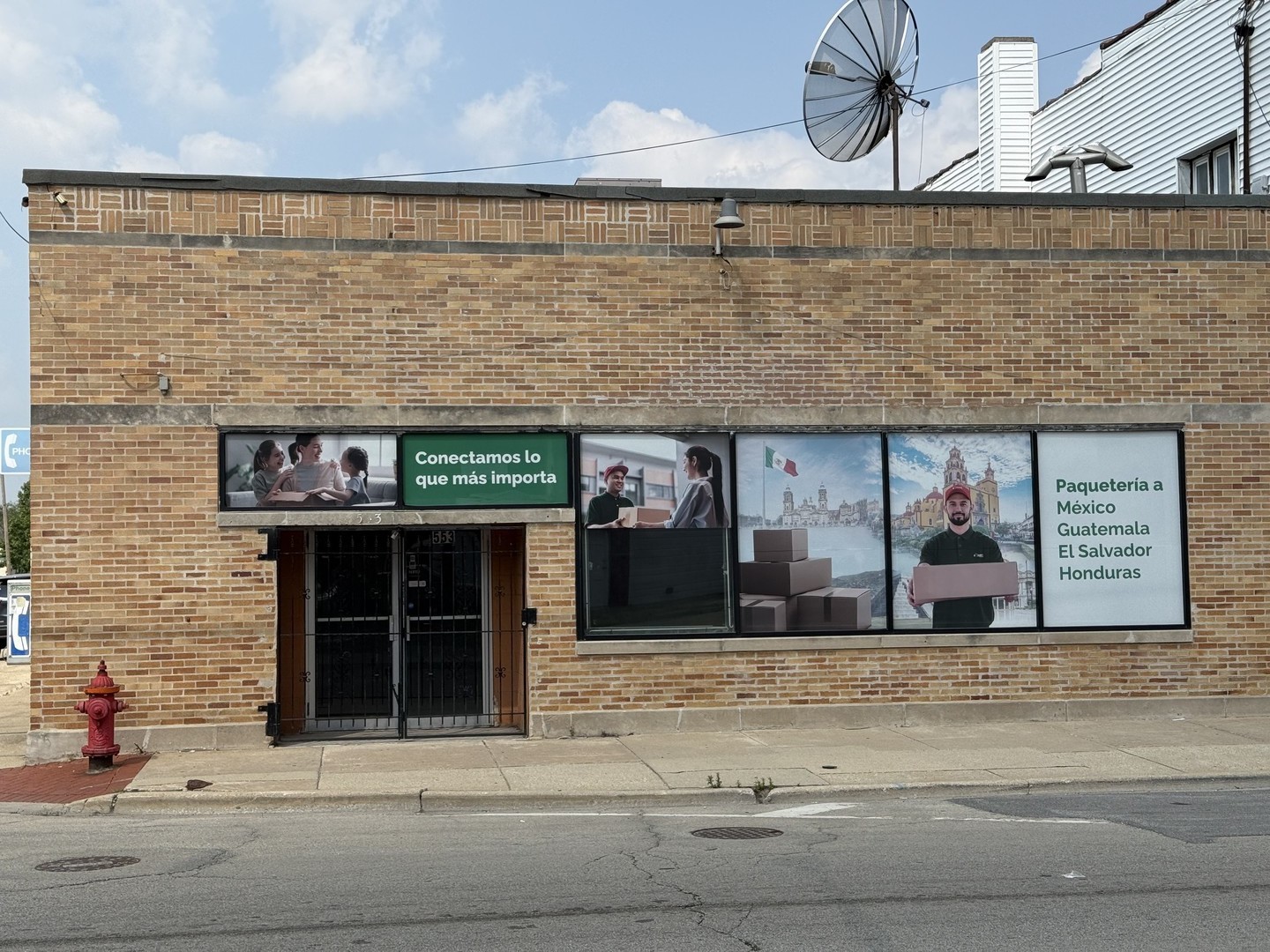 a front view of a building with entryway