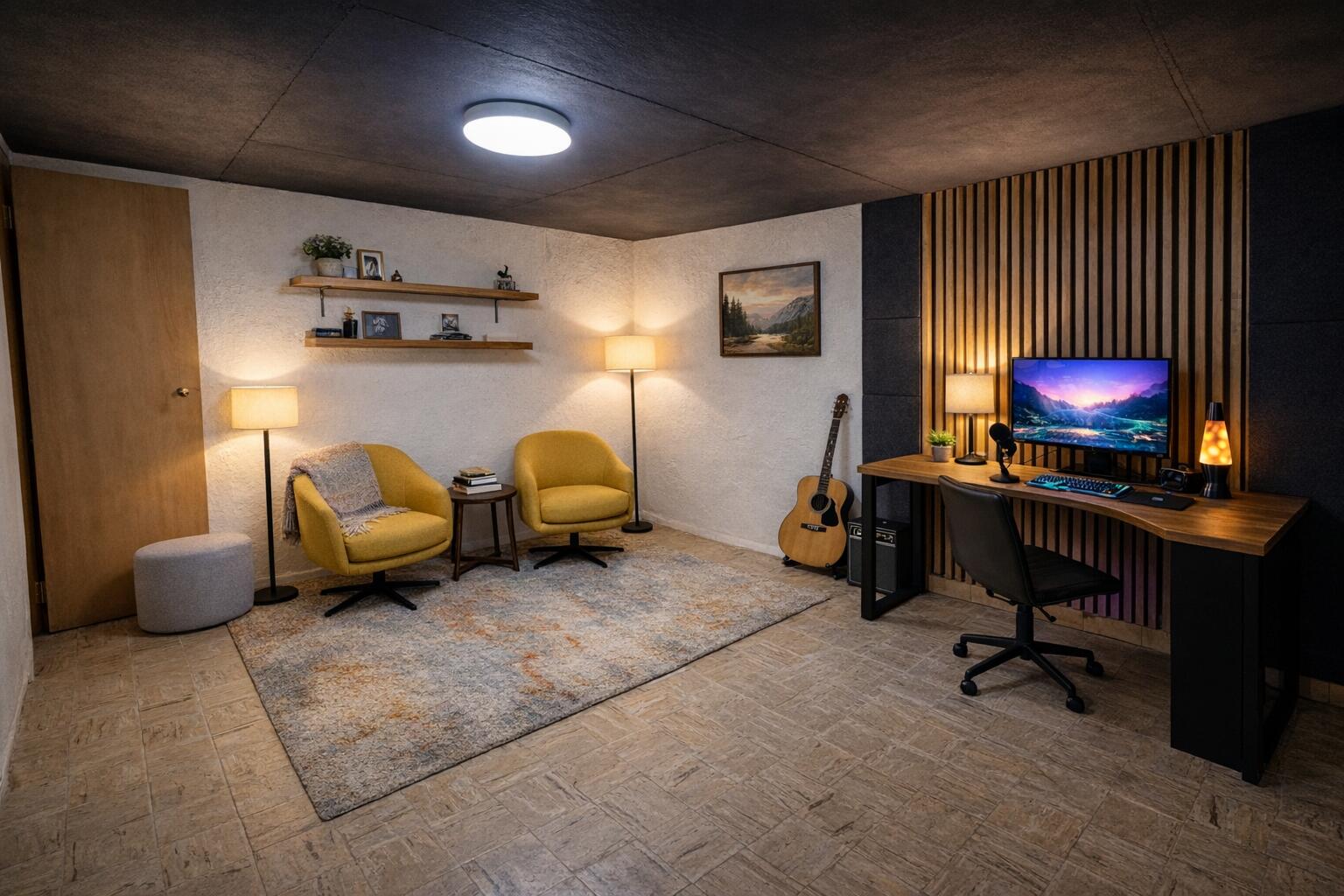2806 58th Street Lubbock, TX 79413 - Photo 29 of 35 a living room with furniture and a flat screen tv