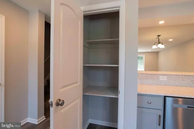 a view of cabinet and kitchen view