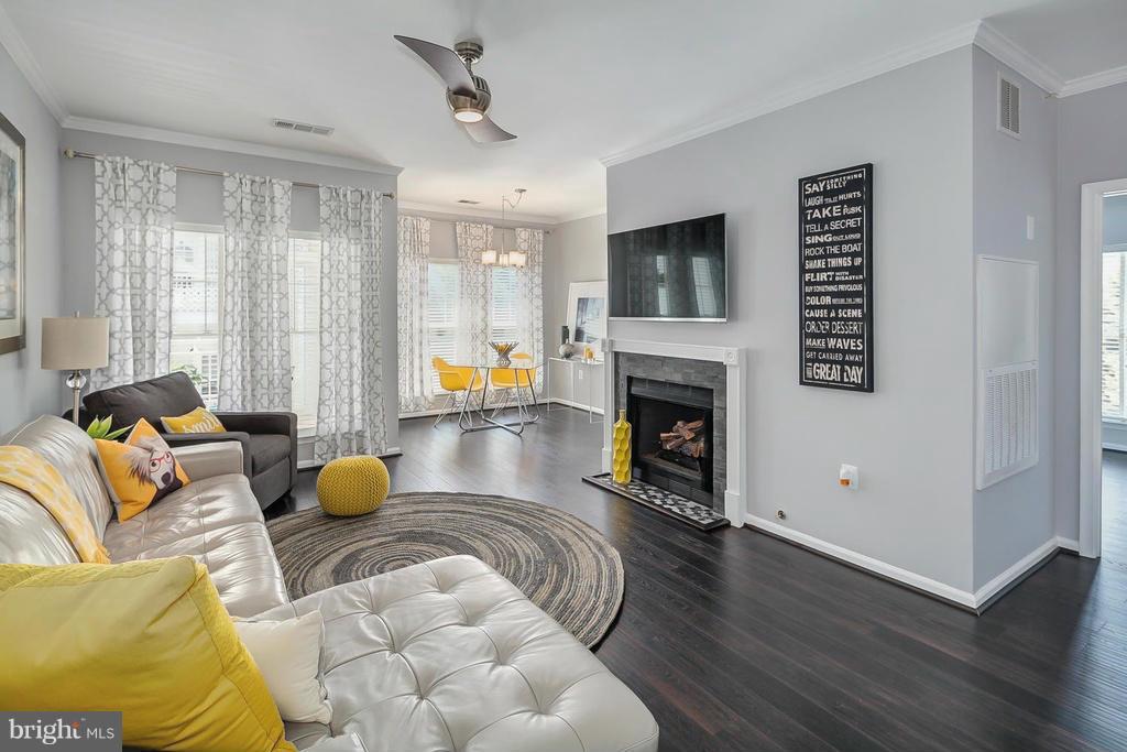 1515 North Point Drive, Unit 304 Reston, VA 20194 - Photo 3 of 23 Living Room with Fireplace