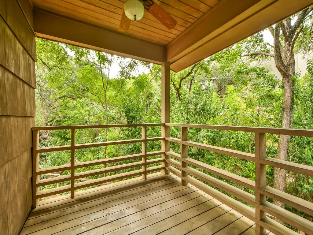 2819 San Gabriel Street, Unit B Austin, TX 78705 - Photo 19 of 20 a view of a balcony with wooden floor