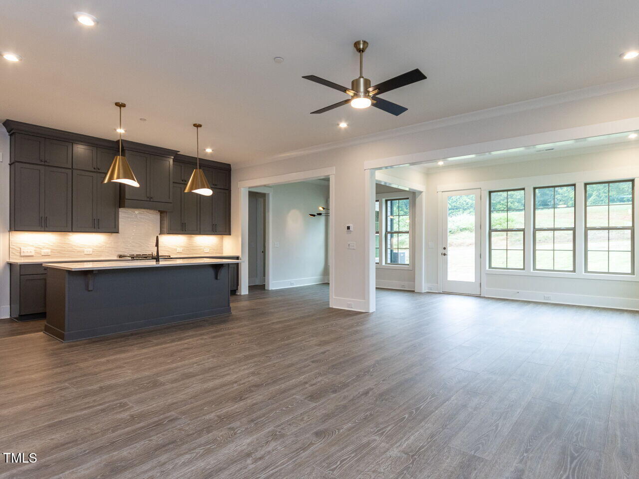 1001 Coldspring Circle Durham, NC 27705 - Photo 21 of 49 a view of large kitchen with a sink and wooden floor